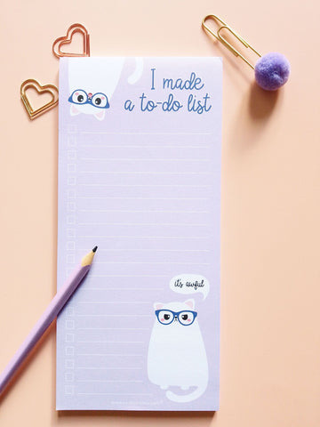 bloc notes to do list chat mignon kawaii