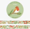 washi tape, masking tape, oiseau, champignons