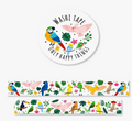 washi tape, masking tape, oiseaux tropicaux, perroquets