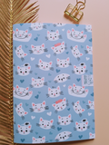 carnet-bleu-A5-chat-kawaii