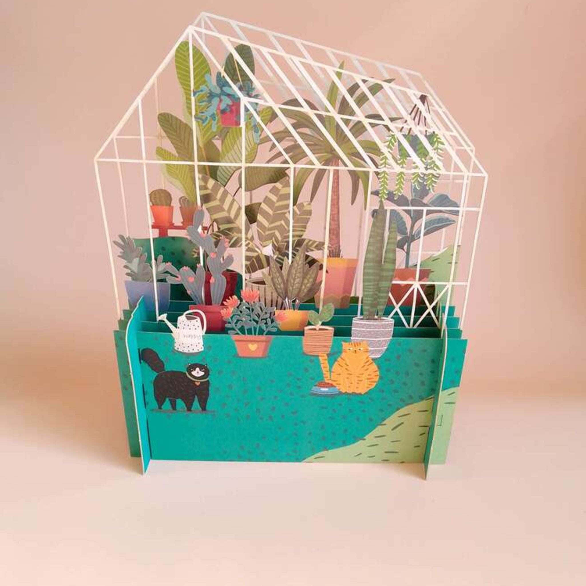 carte-postale-3D-pop-up-chats-serre-cactus